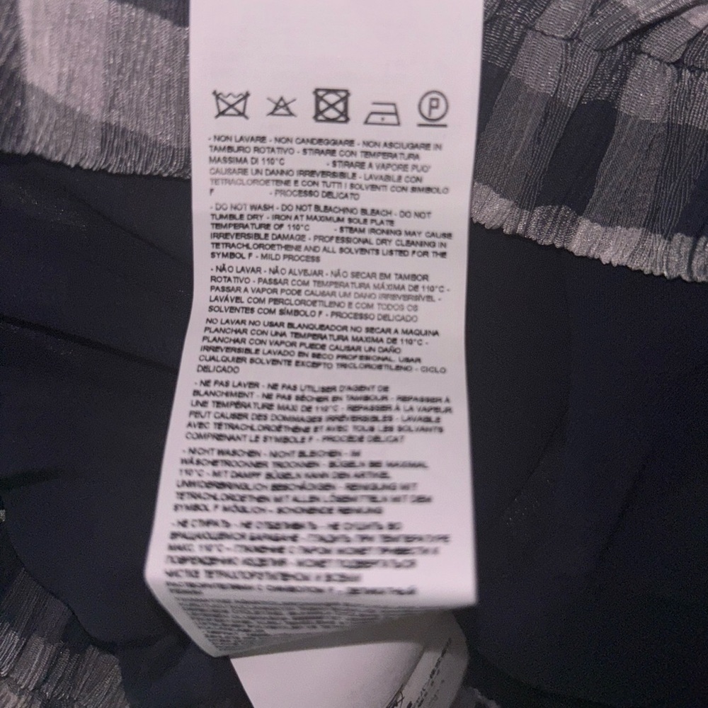 Emporio Armani Strapless Gingham Maxi Dress NWOT EU 44 US 10-12 Navy Blue/White - Picture 11 of 11